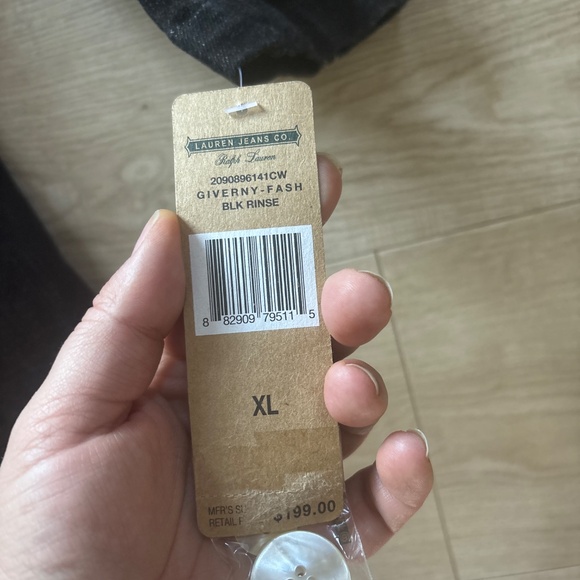 NWT Ralph Lauren Jeans Company Black Denim Trench - Picture 4 of 5